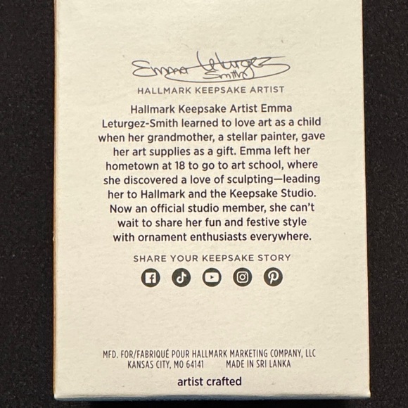 Hallmark Keepsake Swallow Ornament with Green and Purple - Picture 6 of 6